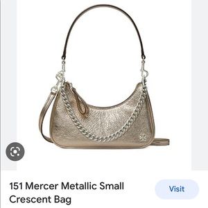 Tory Burch Small Mercer Metallic Bag-NWT
